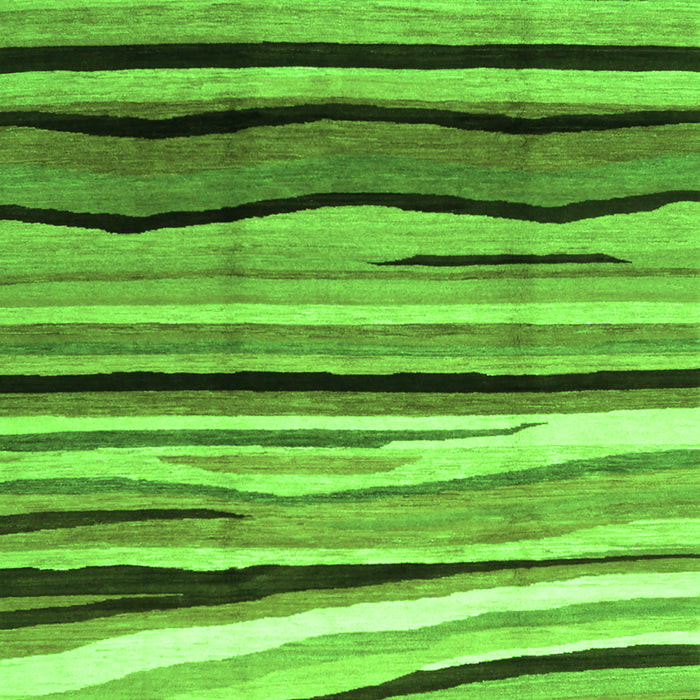 Serging Thickness of Machine Washable Abstract Green Contemporary Area Rugs, wshcon2032grn