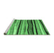 Sideview of Machine Washable Abstract Emerald Green Contemporary Area Rugs, wshcon2032emgrn