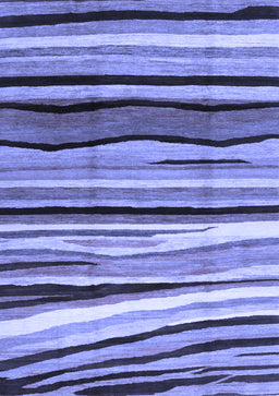 Abstract Blue Contemporary Rug, con2032blu