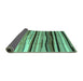 Sideview of Abstract Turquoise Contemporary Rug, con2032turq