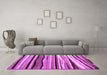 Machine Washable Abstract Purple Contemporary Area Rugs in a Living Room, wshcon2032pur