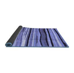 Sideview of Abstract Blue Contemporary Rug, con2032blu