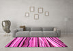 Machine Washable Abstract Pink Contemporary Rug in a Living Room, wshcon2032pnk