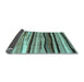 Sideview of Abstract Light Blue Contemporary Rug, con2032lblu