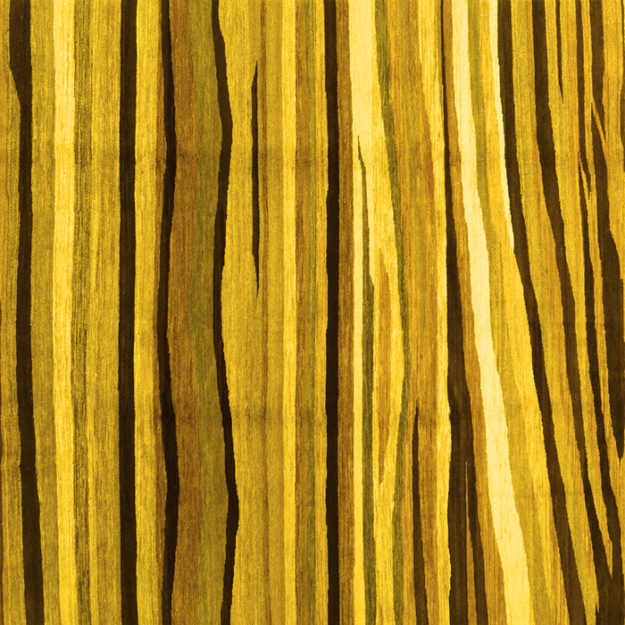 Square Machine Washable Abstract Yellow Contemporary Rug, wshcon2032yw