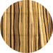 Round Abstract Brown Contemporary Rug, con2032brn