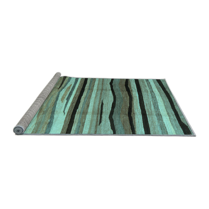 Sideview of Machine Washable Abstract Light Blue Contemporary Rug, wshcon2032lblu