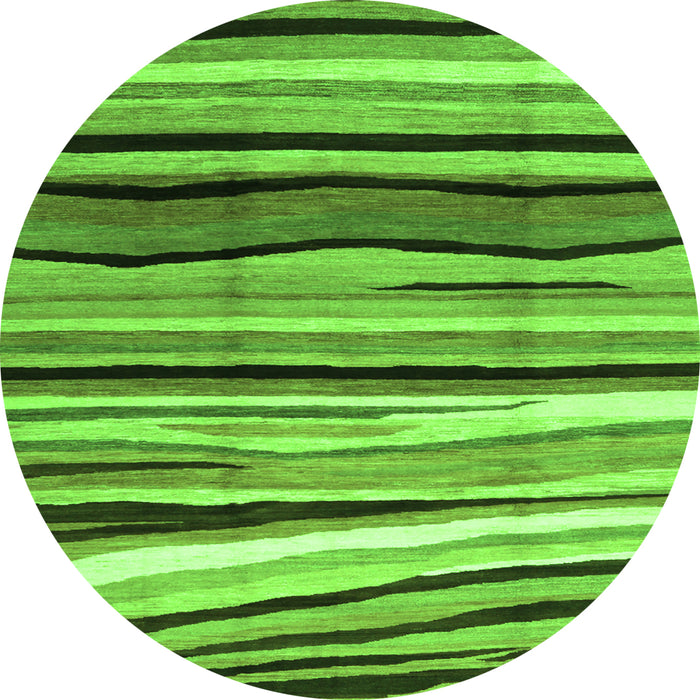 Machine Washable Abstract Green Contemporary Area Rugs, wshcon2032grn