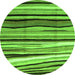 Machine Washable Abstract Green Contemporary Area Rugs, wshcon2032grn