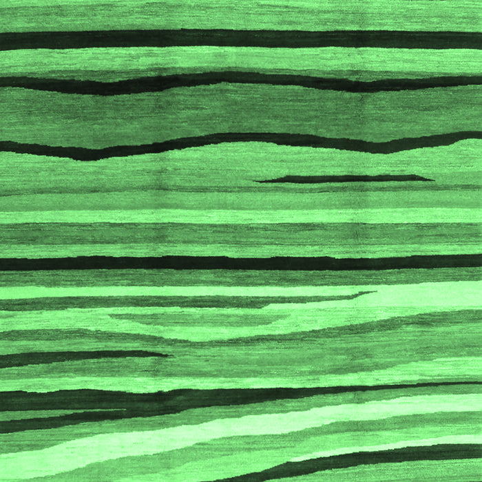 Machine Washable Abstract Emerald Green Contemporary Area Rugs, wshcon2032emgrn