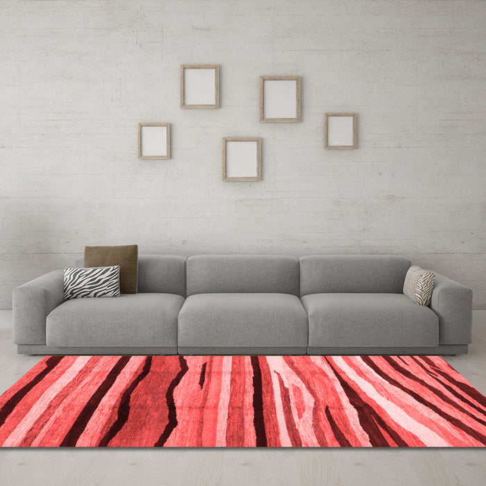 Contemporary Red Washable Rugs