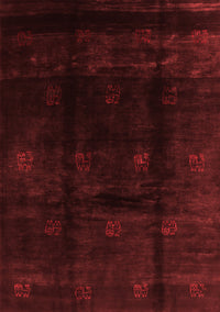 Abstract Red Contemporary Rug, con2033red