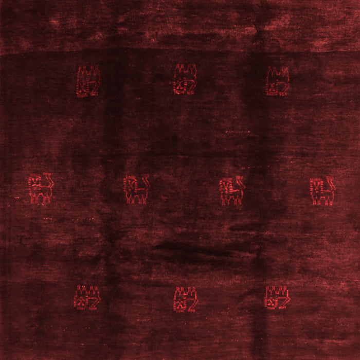 Abstract Red Contemporary Area Rugs