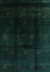 Abstract Turquoise Contemporary Rug, con2033turq