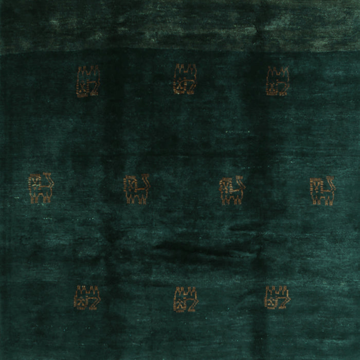 Abstract Turquoise Contemporary Rug, con2033turq