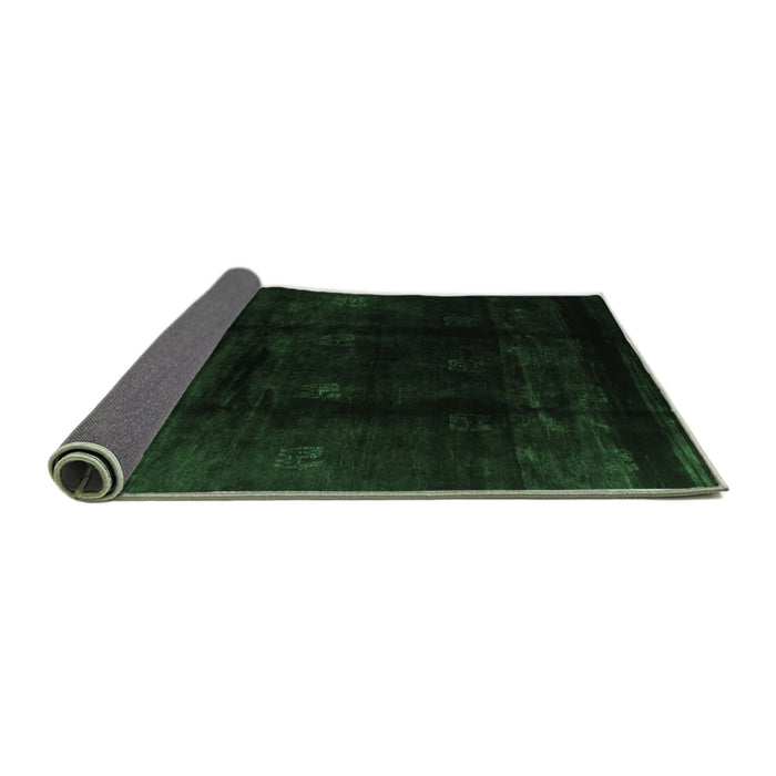 Sideview of Abstract Emerald Green Contemporary Rug, con2033emgrn