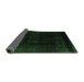 Sideview of Abstract Emerald Green Contemporary Rug, con2033emgrn