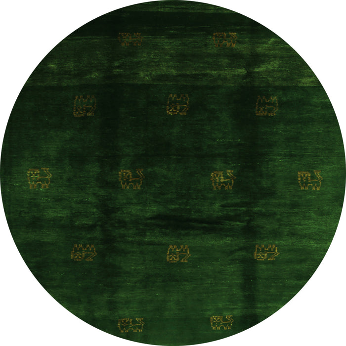 Machine Washable Abstract Green Contemporary Area Rugs, wshcon2033grn