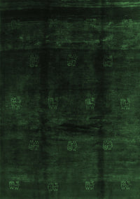 Abstract Emerald Green Contemporary Rug, con2033emgrn