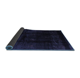 Sideview of Abstract Blue Contemporary Rug, con2033blu