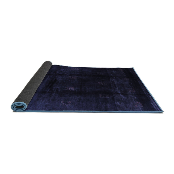 Sideview of Abstract Blue Contemporary Rug, con2033blu
