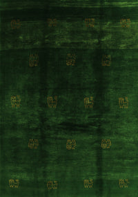 Abstract Green Contemporary Rug, con2033grn