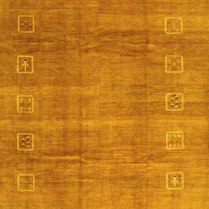 Abstract Yellow Contemporary Rug, con2034yw