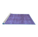 Sideview of Machine Washable Abstract Blue Contemporary Rug, wshcon2034blu