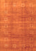 Serging Thickness of Machine Washable Abstract Orange Contemporary Area Rugs, wshcon2034org