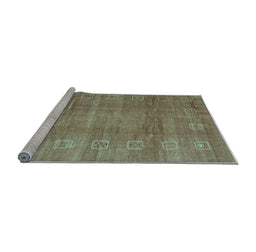 Sideview of Machine Washable Abstract Light Blue Contemporary Rug, wshcon2034lblu