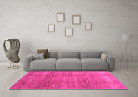 Machine Washable Abstract Pink Contemporary Rug, wshcon2034pnk