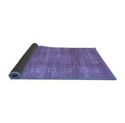 Sideview of Abstract Blue Contemporary Rug, con2034blu