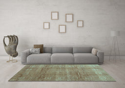 Machine Washable Abstract Light Blue Contemporary Rug in a Living Room, wshcon2034lblu