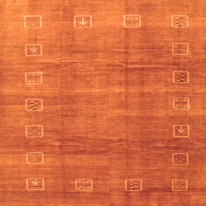 Serging Thickness of Abstract Orange Contemporary Rug, con2034org