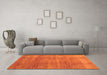 Machine Washable Abstract Orange Contemporary Area Rugs in a Living Room, wshcon2034org