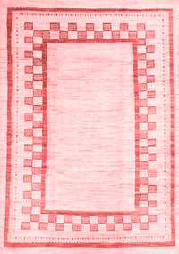 Solid Red Modern Rug, con2035red