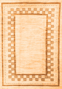 Solid Orange Modern Rug, con2035org