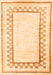 Solid Orange Modern Rug, con2035org