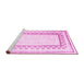 Sideview of Machine Washable Solid Pink Modern Rug, wshcon2035pnk