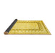 Sideview of Solid Yellow Modern Rug, con2035yw