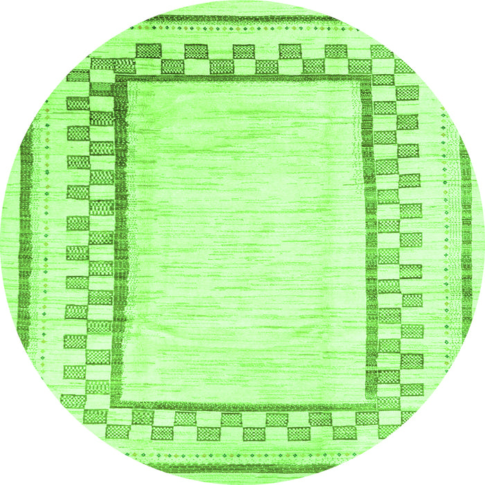 Square Solid Green Modern Rug, con2035grn