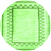 Square Solid Green Modern Rug, con2035grn