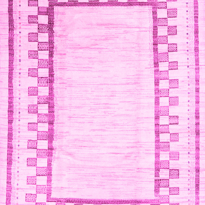 Machine Washable Solid Pink Modern Rug, wshcon2035pnk