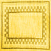 Square Solid Yellow Modern Rug, con2035yw