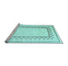 Sideview of Machine Washable Solid Light Blue Modern Rug, wshcon2035lblu