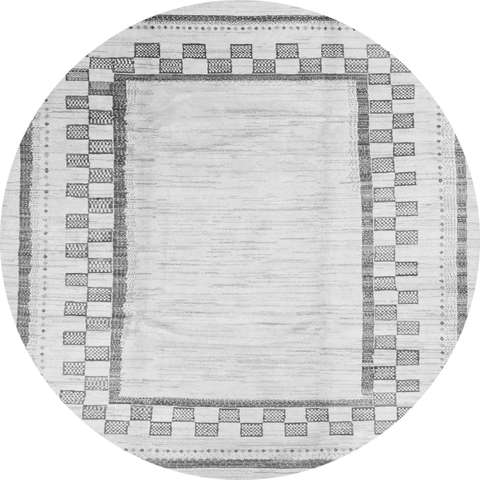 Machine Washable Solid Gray Modern Rug, wshcon2035gry