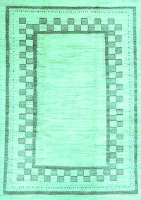 Solid Turquoise Modern Rug, con2035turq