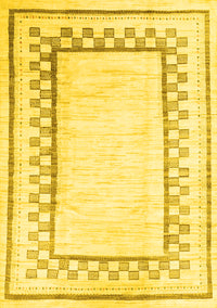 Solid Yellow Modern Rug, con2035yw