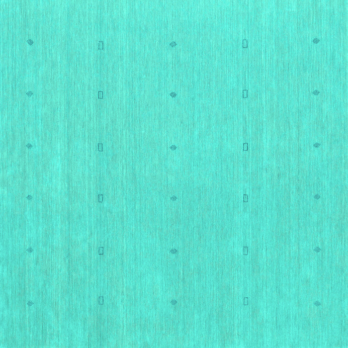 Square Abstract Turquoise Contemporary Rug, con2036turq