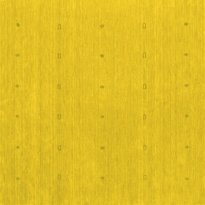 Square Machine Washable Abstract Yellow Contemporary Rug, wshcon2036yw